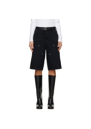 Carhartt Work In Progress Black Nixon Double Knee Denim Shorts
