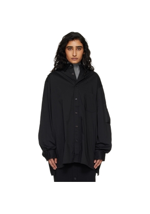 Y-3 Black Cotton Long Sleeve Shirt