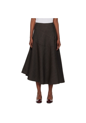OUR LEGACY Brown Waltz Midi Skirt
