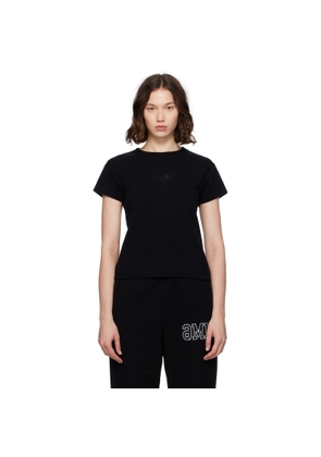 MM6 Maison Margiela Black Ribbed T-shirt