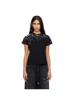 MM6 Maison Margiela Black Cotton Jersey T-shirt