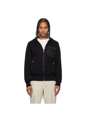Moncler Black Cotton Blend Zip-Up Hoodie
