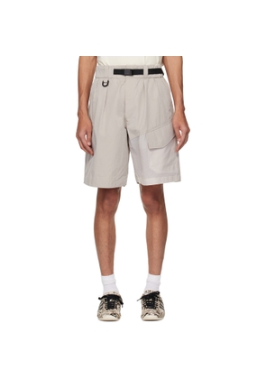 Y-3 Beige UT Wideleg Cargo Shorts