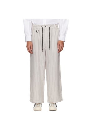 Y-3 Gray Pinstripe Sport Uniform Track Pants