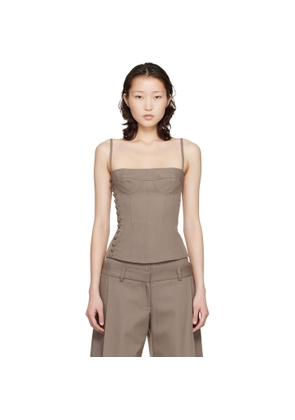 KNWLS Taupe Jett Bustier Top