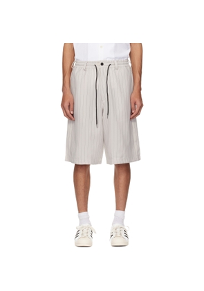 Y-3 Gray Pinstripe Sport Uniform Shorts