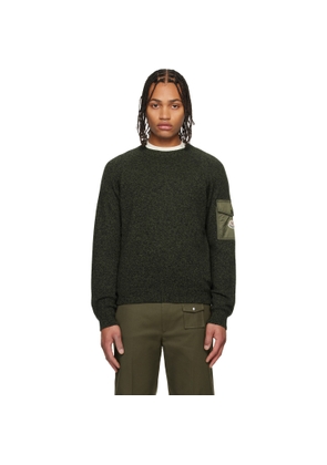 Moncler Khaki Mouliné Wool & Cashmere Sweater