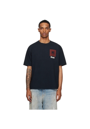 Rhude Black Chevron Logo Repeat T-shirt