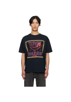 Rhude Black 'Live Rhudes' T-shirt