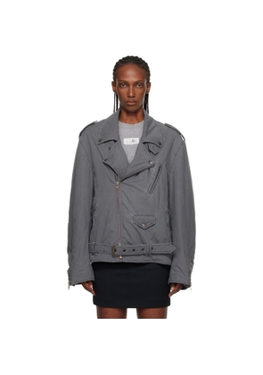 MM6 Maison Margiela Gray Washed Cotton Sports Jacket