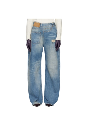 MM6 Maison Margiela Blue Twist Wide Leg Jeans