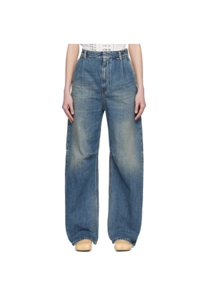 MM6 Maison Margiela Blue Wide-Leg Jeans