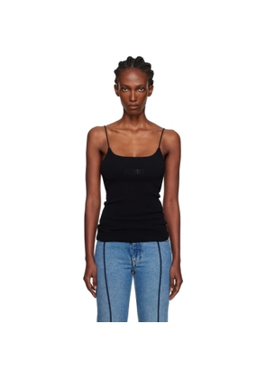 MM6 Maison Margiela Black Lycra Jersey Tank Top