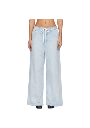 MM6 Maison Margiela Blue Wide-Leg Jeans