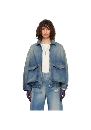 MM6 Maison Margiela Blue Flap Pocket Denim Jacket