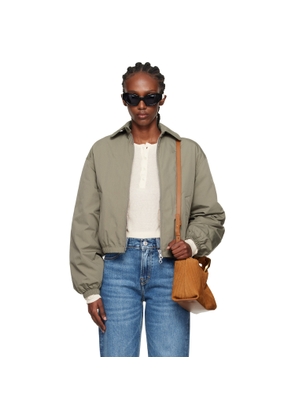 OUR LEGACY Khaki Cropped Avenue Puffa Jacket