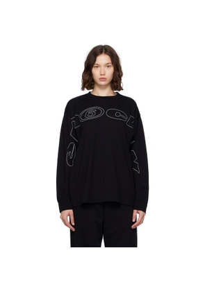 MM6 Maison Margiela Black Long Sleeve T-shirt