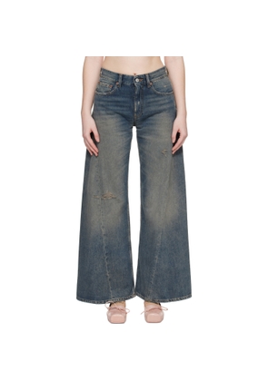 MM6 Maison Margiela Blue Distressed Jeans