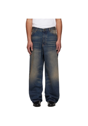 VETEMENTS Navy Spiral Jeans