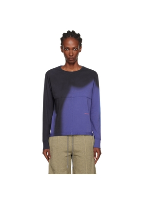 Eckhaus Latta Navy Lapped Long Sleeve T-shirt