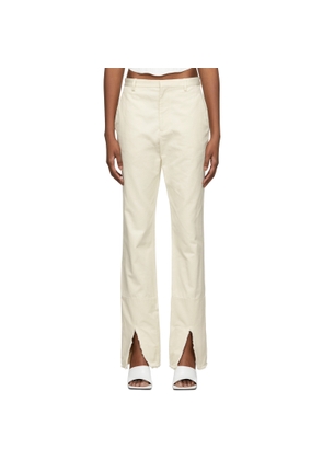 Dion Lee Off-White Split Frayed Trousers