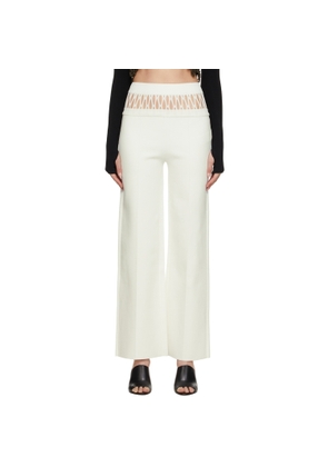 Dion Lee White Fishnet Tailored Trousers