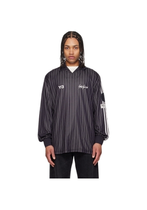 Y-3 Black Zinedine Zidane Soccer Long Sleeve Jersey T-shirt