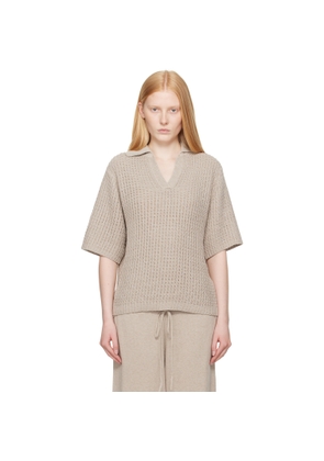 Lauren Manoogian Taupe Rack Polo
