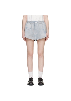 MM6 Maison Margiela Blue Boxer Denim Shorts