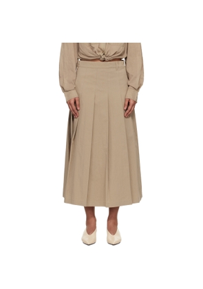 Weekend Max Mara Beige Orme Midi Skirt