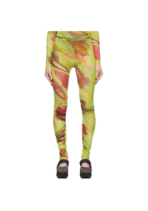 Paula Canovas Del Vas Green Mesh Leggings