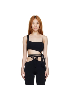 MACH & MACH Black Viscose Tank Top