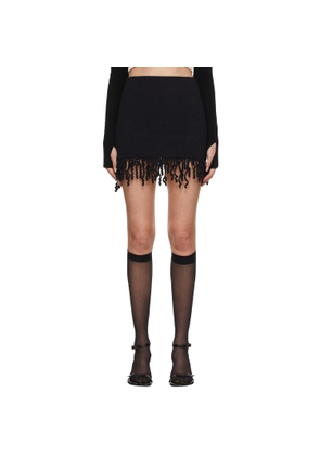 Dion Lee Black Cotton Miniskirt