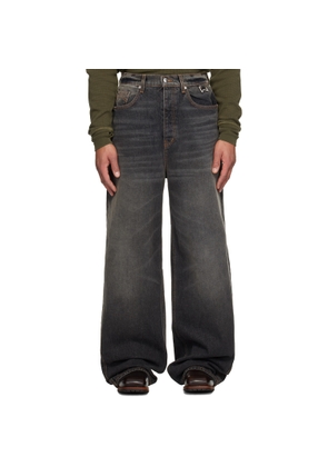 Rhude Gray Wide Leg Traxedo Jeans