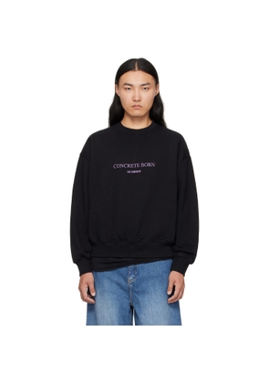 Han Kjobenhavn Black Logo Oversized Crewneck Sweatshirt