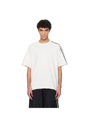Y-3 Off-White Raw Edge 3 Stripes Short Sleeve T-shirt
