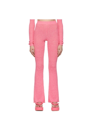 MSGM Pink Linen Lounge Pants