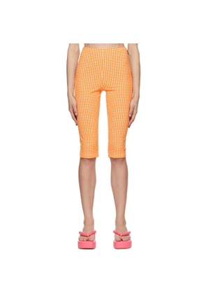 MSGM Orange Polyester Shorts