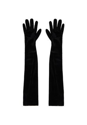 Anna Sui Black Velvet Mesh Gloves