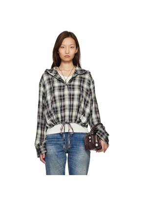 Acne Studios Black & Green Hooded Overshirt
