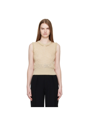 Maison Margiela Pink & Beige Scalloped Vest