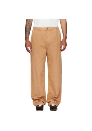 MM6 Maison Margiela Beige Cotton Canvas Trousers