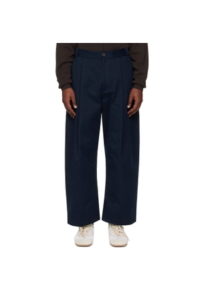Studio Nicholson Navy Sorte Trousers