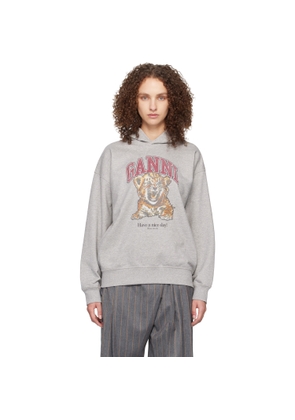GANNI Gray Tiger Hoodie