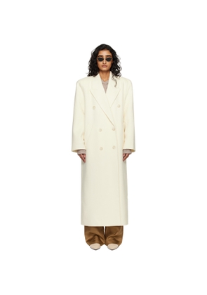 The Frankie Shop Off-White Gaia Double Breasted Coat