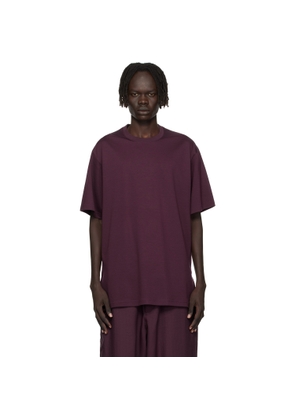 Y-3 Burgundy Premium Short Sleeve T-shirt