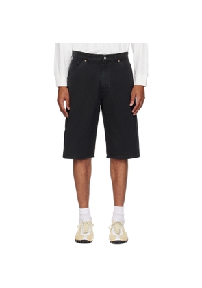 MM6 Maison Margiela Black Cotton Canvas Shorts
