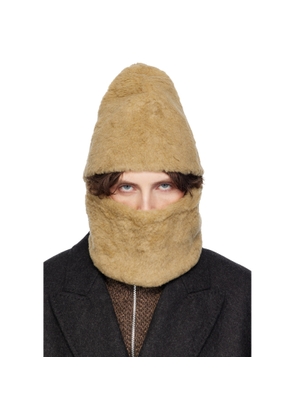 OUR LEGACY Beige Faux-Shearling Snood