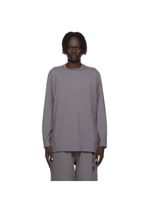 Y-3 Gray Graphic Long Sleeve T-shirt