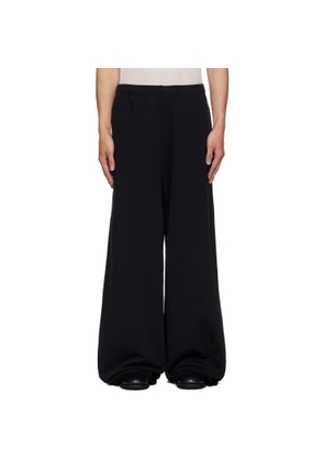 MM6 Maison Margiela Black Cotton Wide-Leg Sweatpants